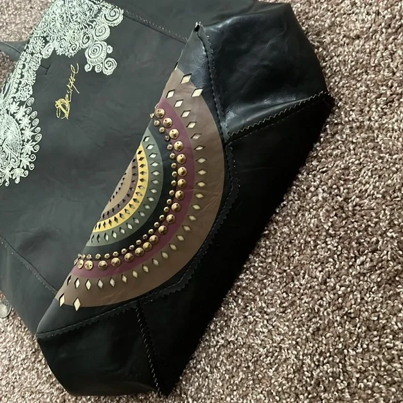 Desigual Black and Gold Tote Bag - Picture 14 of 14